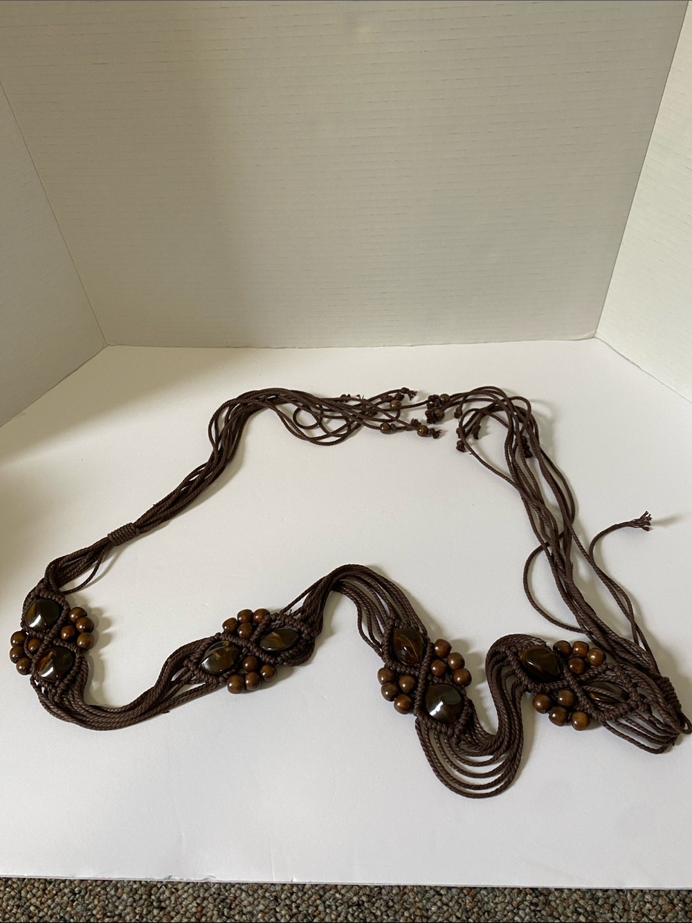 Handcrafted Brown Beaded Women's Belt